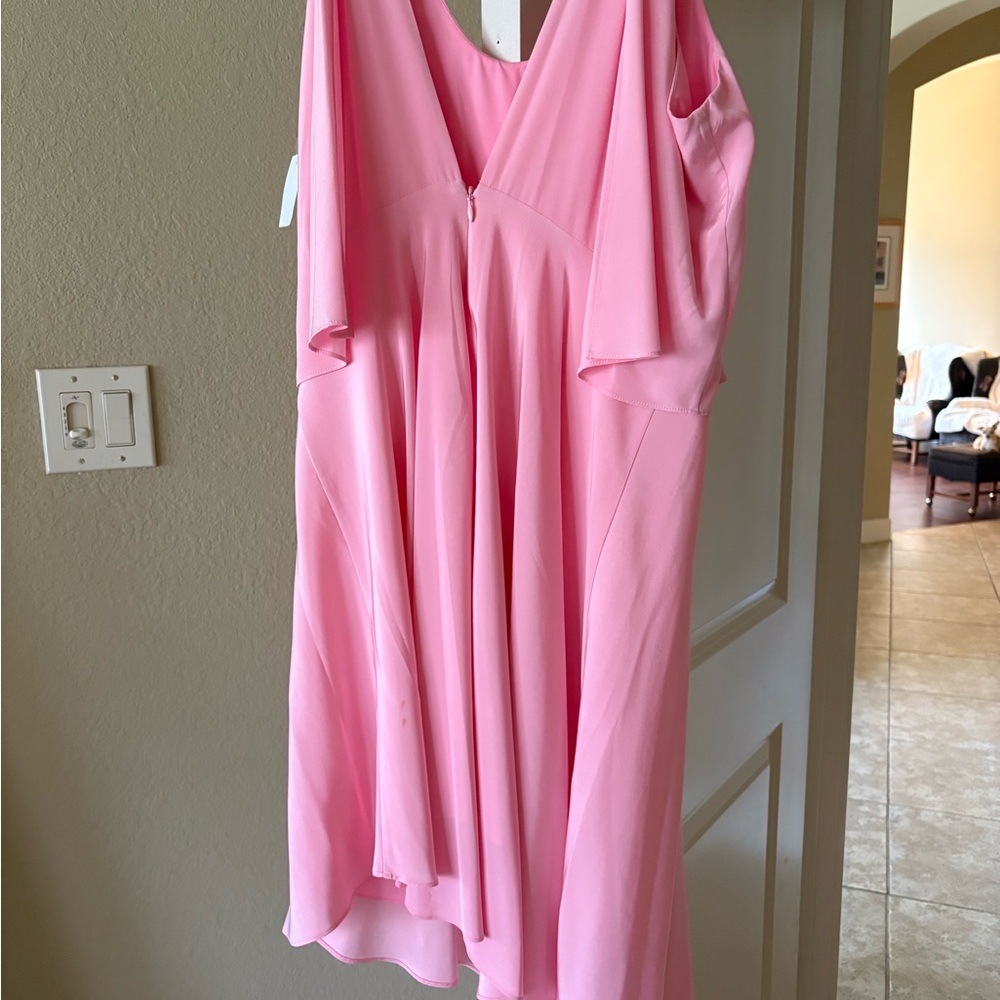 Tibi Pink High Low Dress